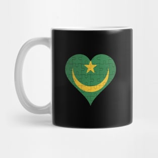 Mauritanian Jigsaw Puzzle Heart Design - Gift for Mauritanian With Mauritania Roots Mug